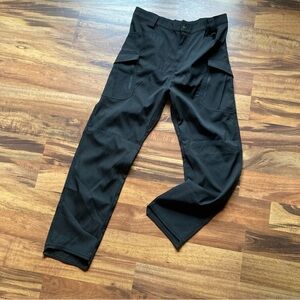 Tactical Series M elastic back waist multi pocket black pants